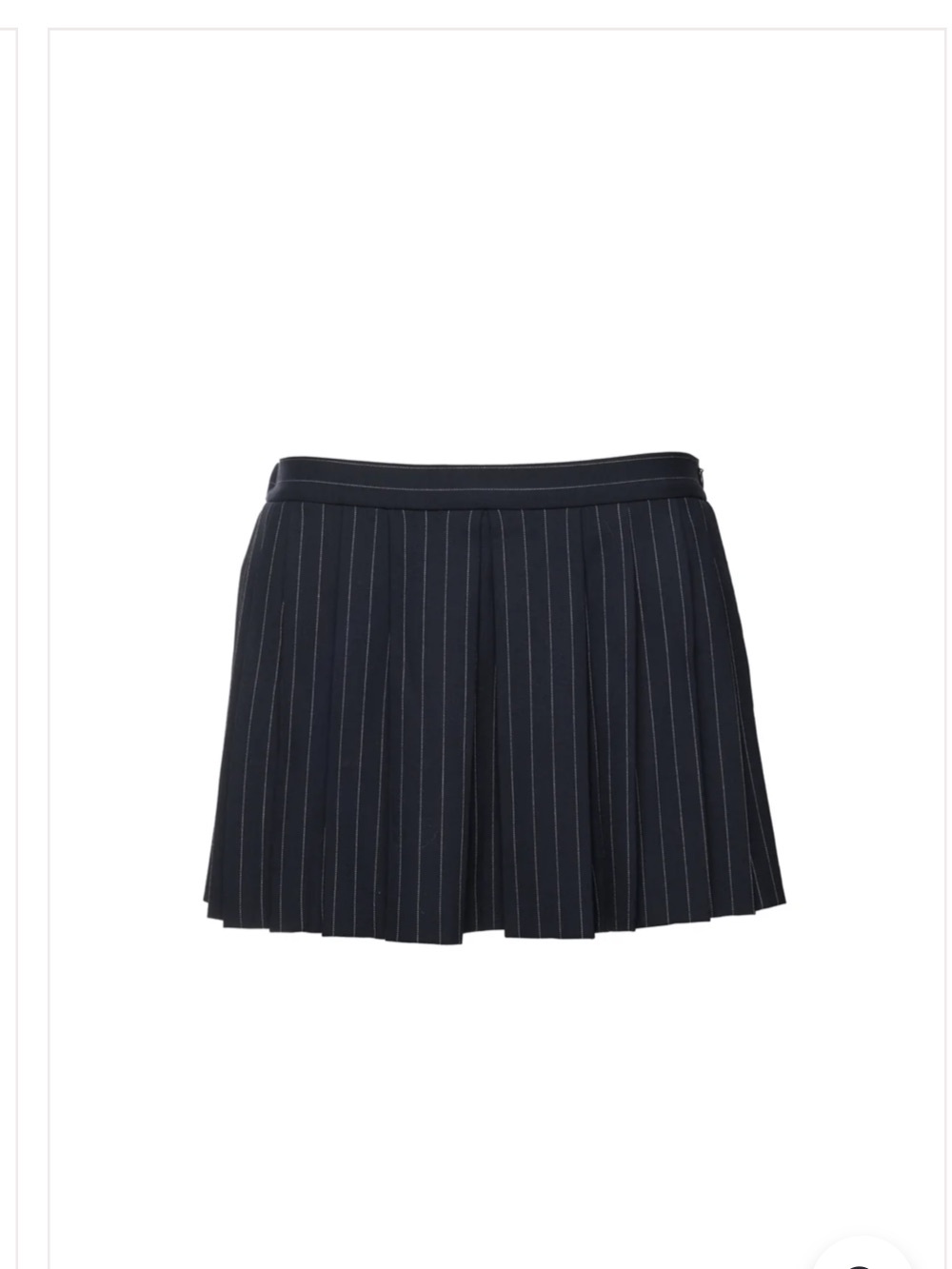 Maje Navy Pinstriped Skater Skirt